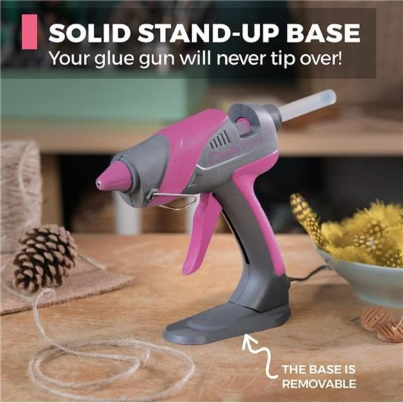 Hot Glue Gun, 60W High Temp Large Glue Gun w/ Stand-Up base & 12 Glue Stick - Picture 2 of 5